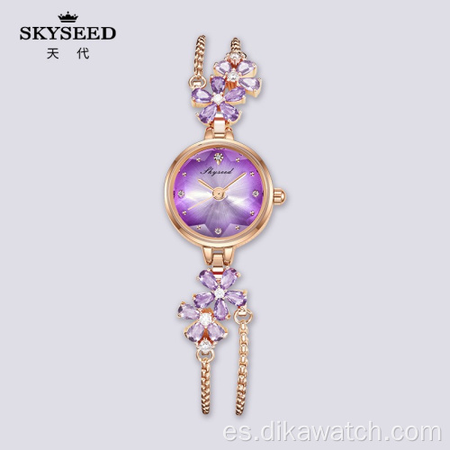 Reloj de cadena SKYSEED reloj de cuarzo de marca para mujer